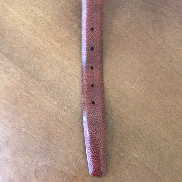 Brown Scotch Grain Belt Genuine Leather Made in Canada, Size 34, Brass Buckle - Picture 8 of 9